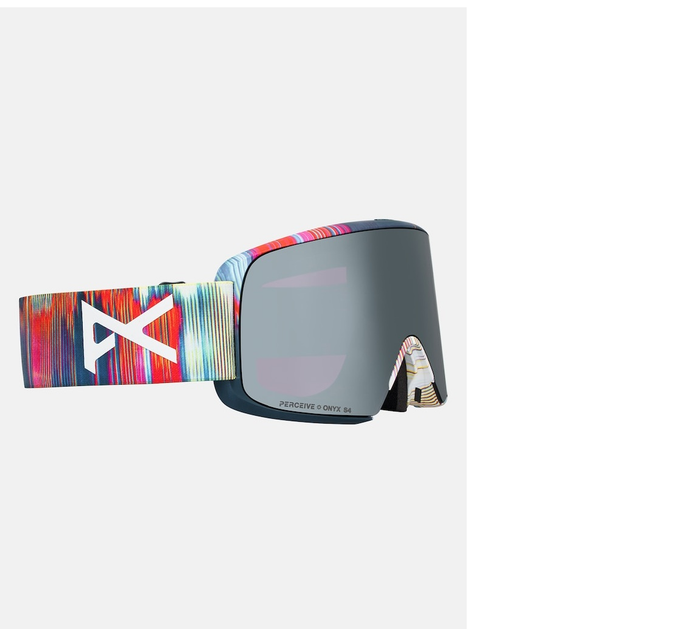 ANON goggles M6S Cylindrical glitch lines w/sunny onyx C4 /percelve variable violet C2
