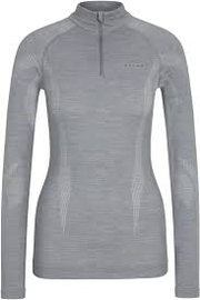 falke-termokrekls-wt-longsleeve-zip-women-grey