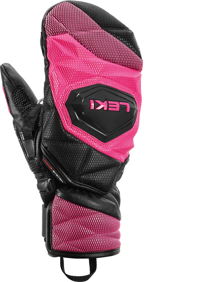 LEKI WCR Venom 3D JR Mitt black/pink cimdi