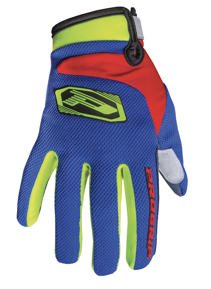 PROGRIP 4010 Cross yellow/blue/red gloves