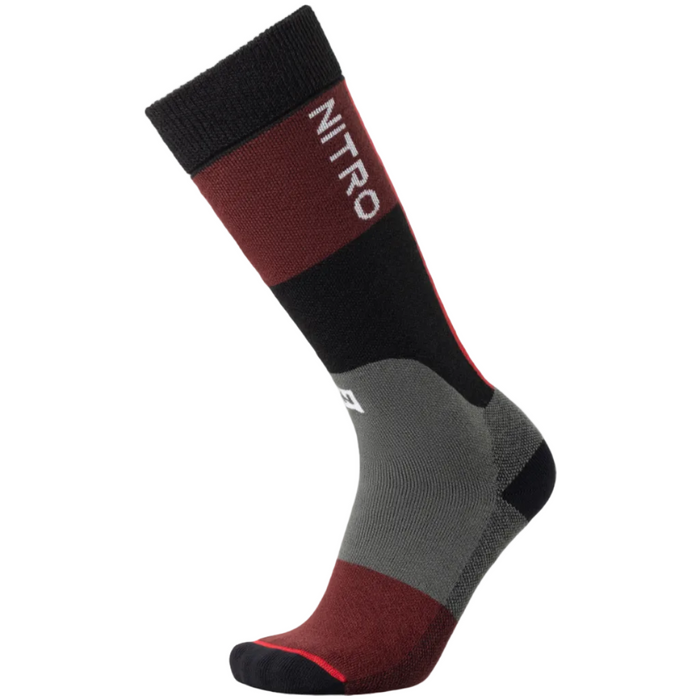 NITRO Cloud 5 mens charcoal-black-red zeķes