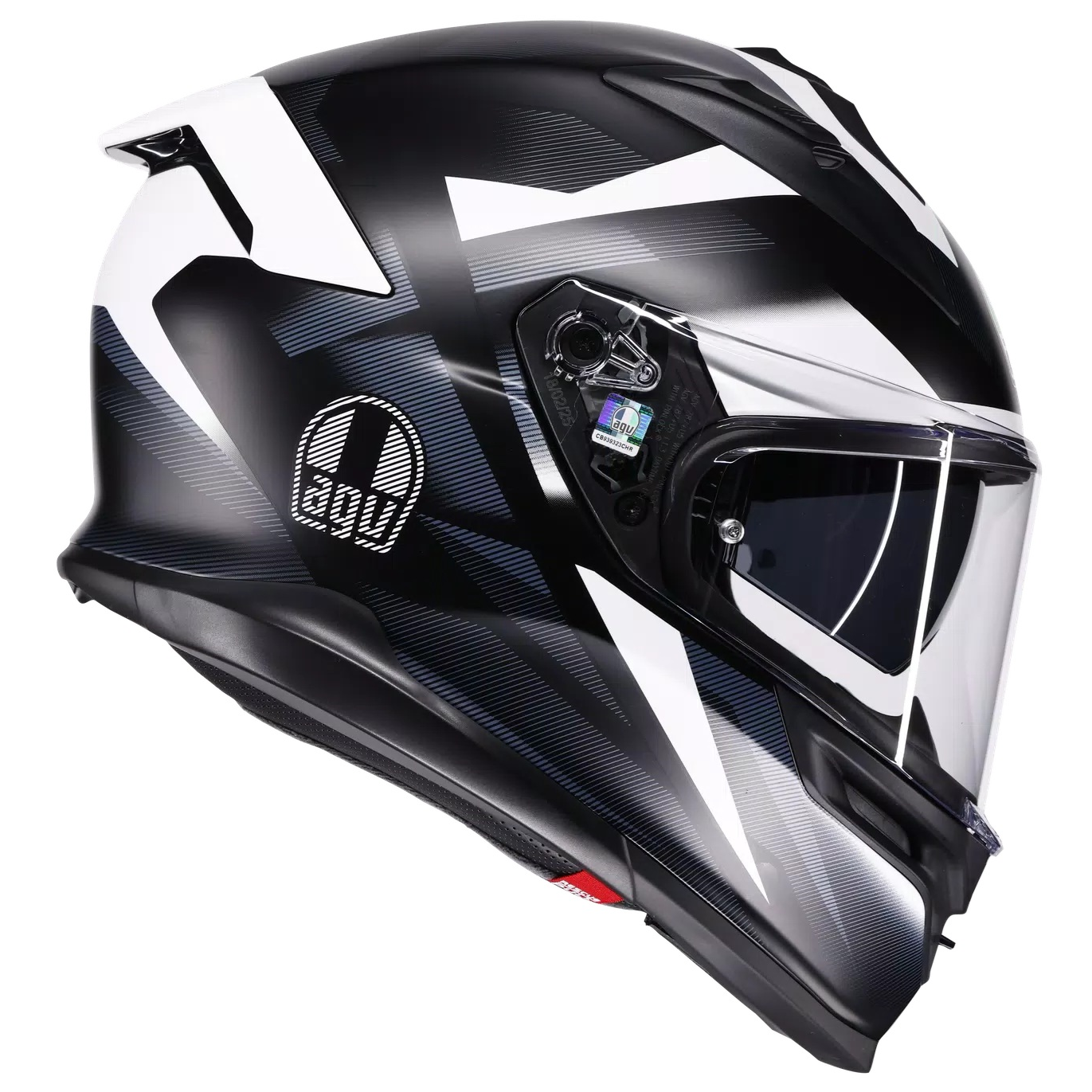 agv-k7-glimpse-matt-black-white-kivere