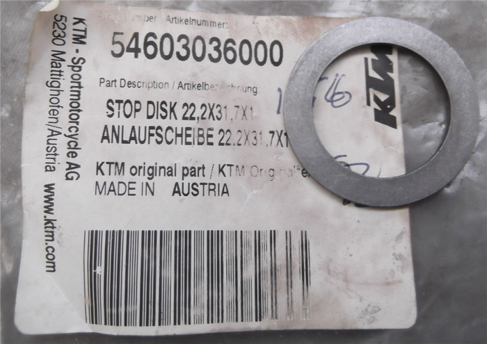 HUSQVARNA washer stop disk 22.3X31.7X1