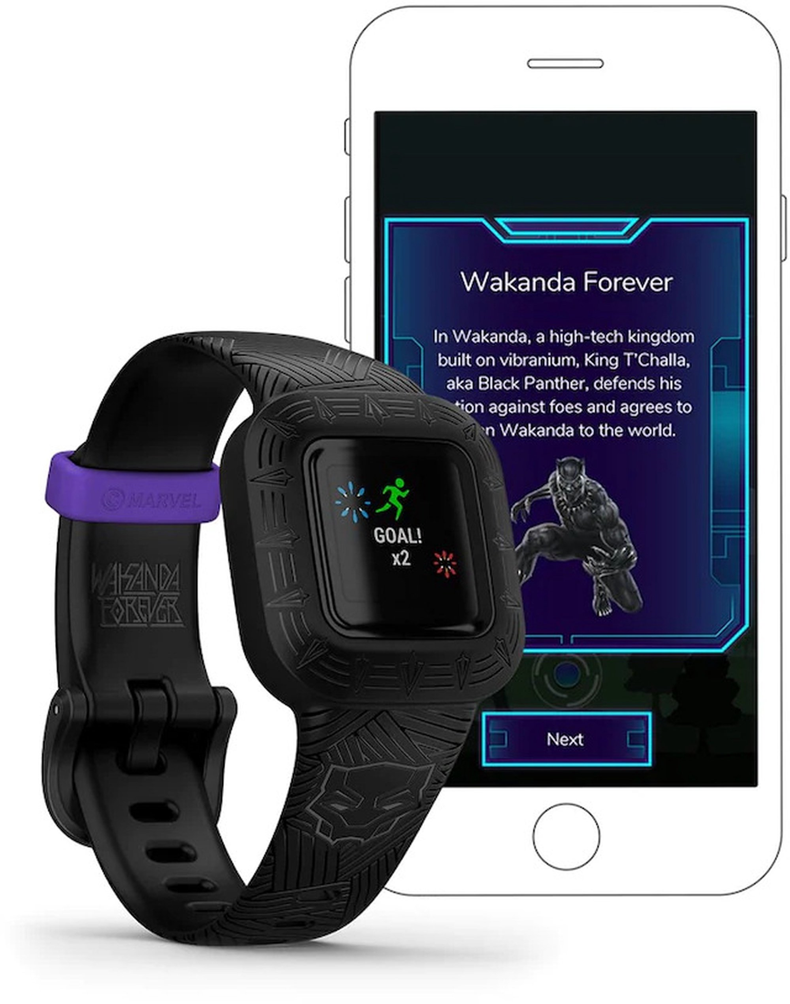 garmin-pulkstenis-vivofit-jr-3-marvel-black-panther