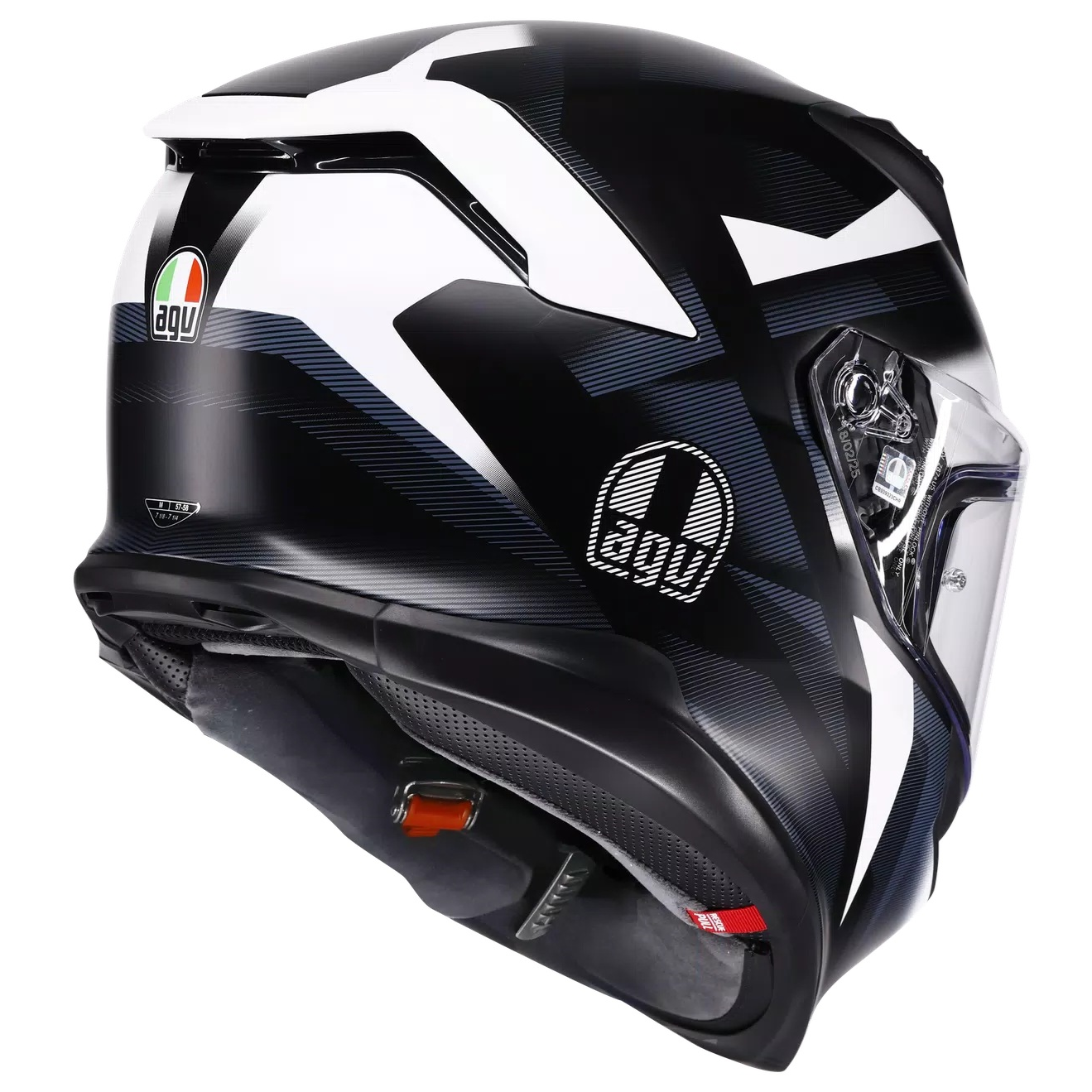 agv-k7-glimpse-matt-black-white-kivere