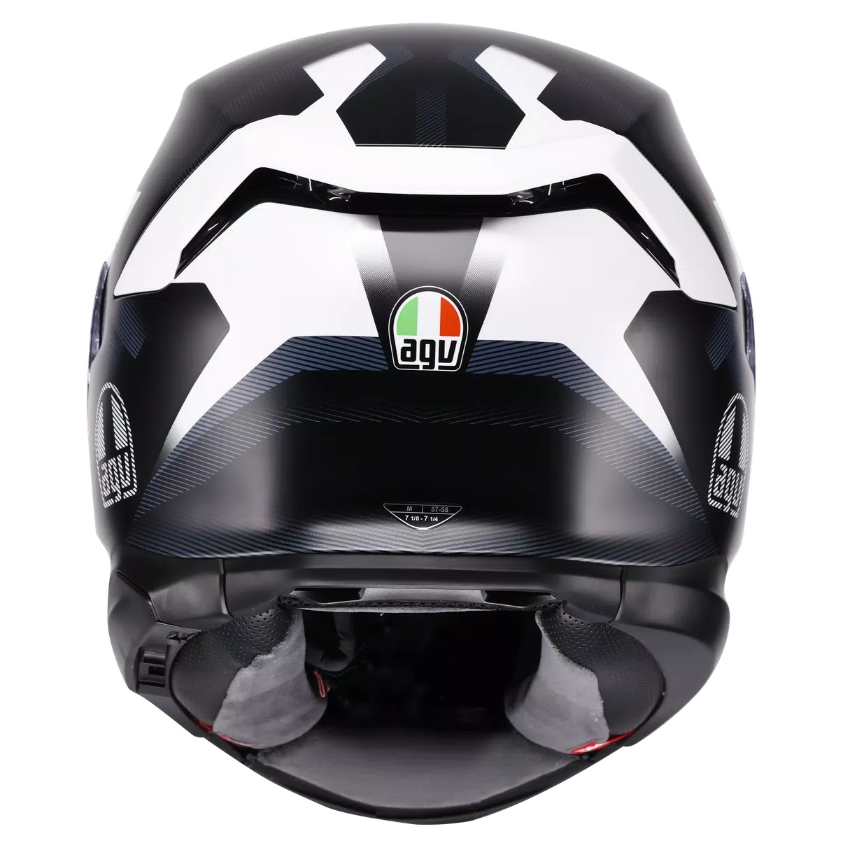 agv-k7-glimpse-matt-black-white-kivere