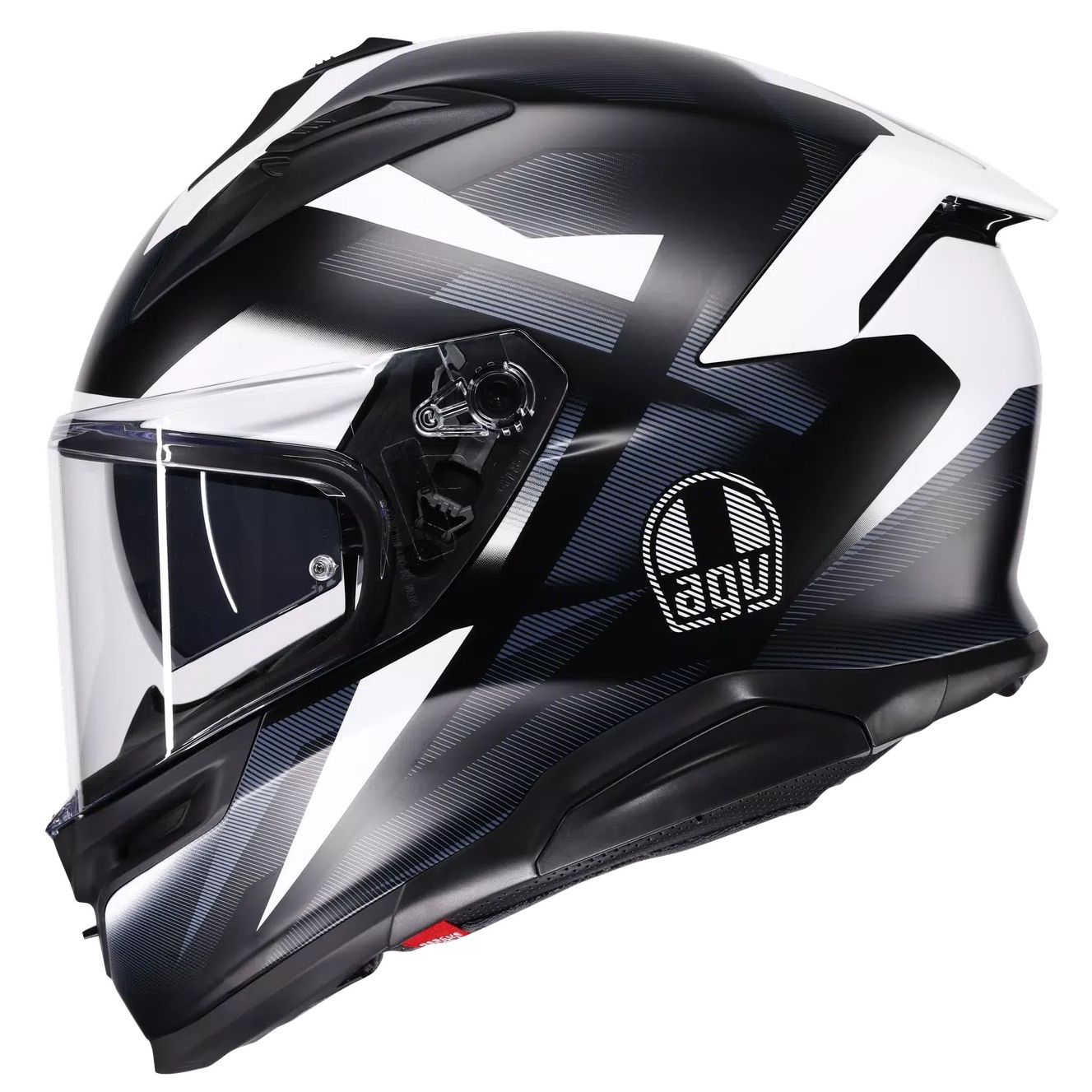agv-k7-glimpse-matt-black-white-kivere