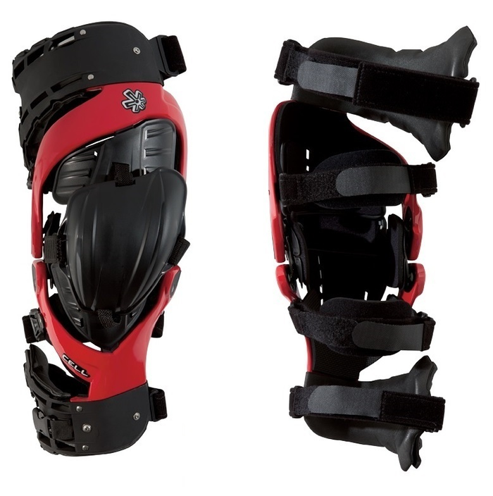 ASTERISK knee guards Cell pair red/black