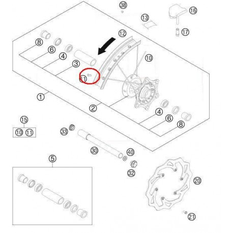 HUSQVARNA spoke head M4.5 AL /79109072000