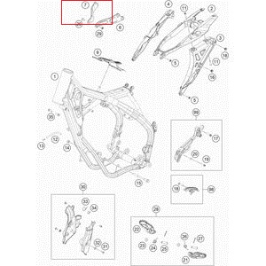 HUSQVARNA stiprinājums motora augš RH TC 125 '16-'18