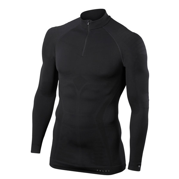 FALKE thermo shirt LS Zip MW black