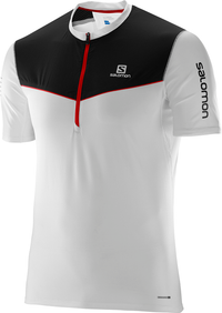 SALOMON shirt SS Fast Wing HZ Tee white/black