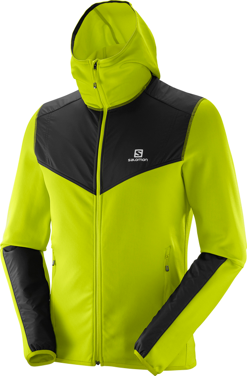 SALOMON hooded jacket X Alp Mid Hoodie green/black