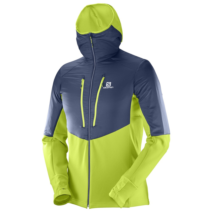SALOMON jacket Drifter Air Mid Hoodie green/blue