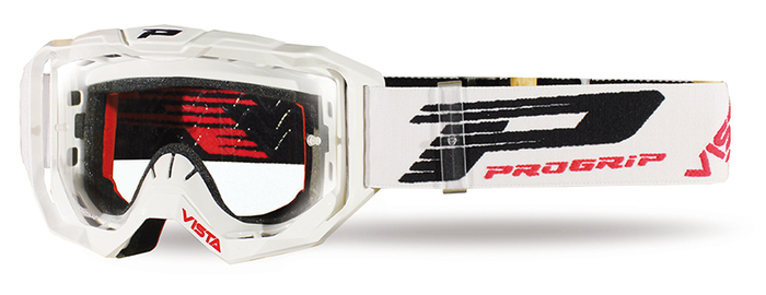 PROGRIP brilles 3303 Vista white w/clear 3310 w/XLens