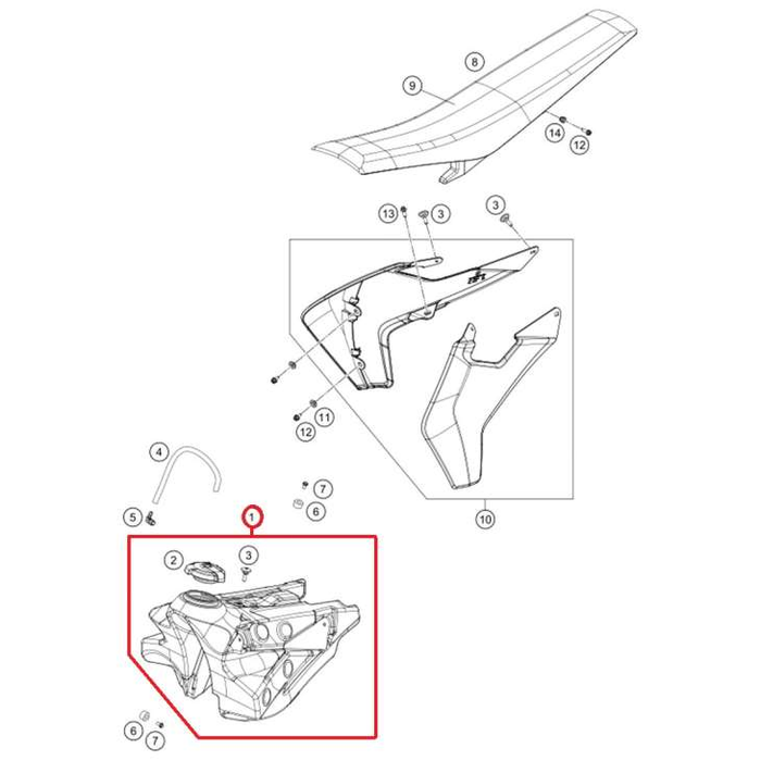 HUSQVARNA bāka degvielas FC 250-450 '16-'18