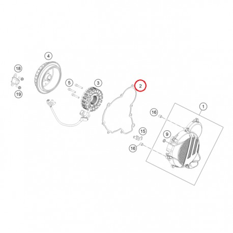 HUSQVARNA ignition cover gasket 2T 250/300 '17-'19