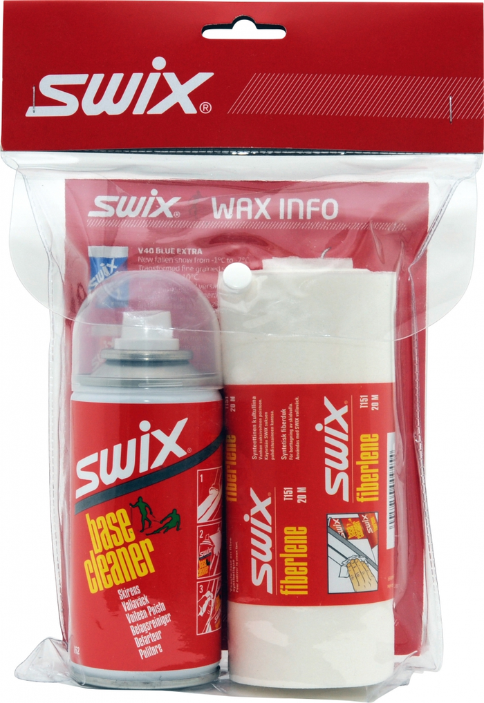 SWIX tīrītājs kompl Base Cleaner Set Spray 150ml w/fiberlene mat