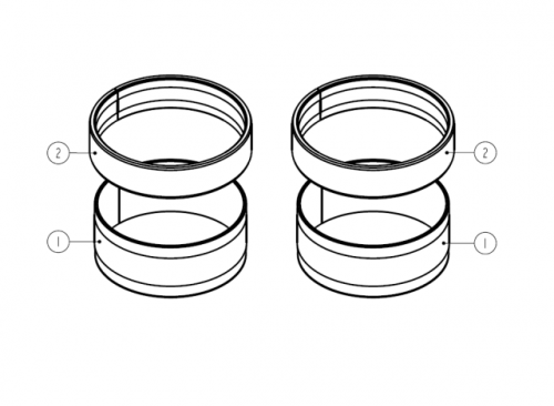 HUSQVARNA repair kit fr shock absorber bushings 43mm TC 85  '18-'22