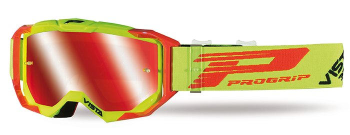 PROGRIP brilles 3303FL Vista yellow/red w/fire 3348 w/XLens w/TearOffs