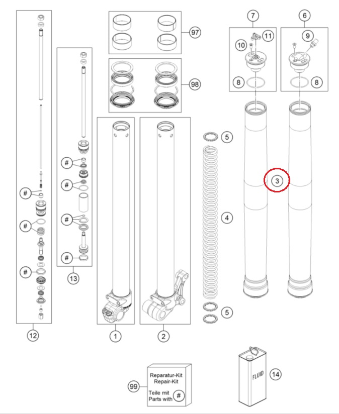 HUSQVARNA caurule ārējā pr amart TC 50/65 '17-'20
