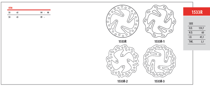 GOLDFREN disks bremžu aizm 159.7mm HUSQVARNA 65 '04-'20