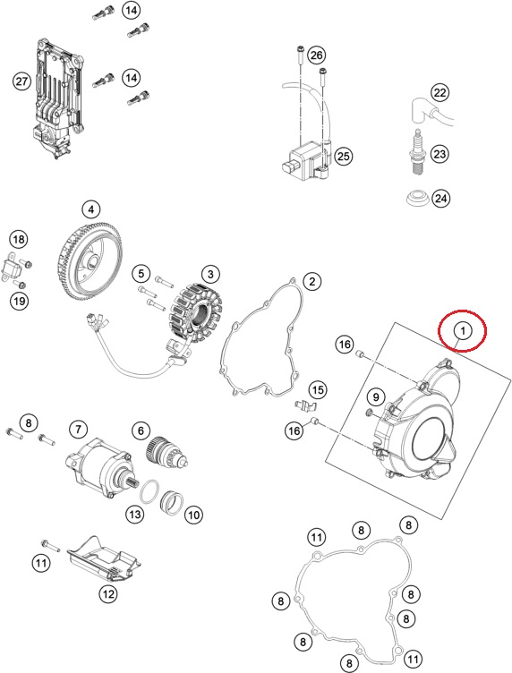 HUSQVARNA cover iginition TE 250i/300i '19-'20