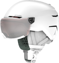 ATOMIC ķivere Savor Visor JR white w/silver flash C2