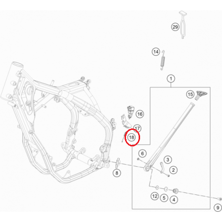 HUSQVARNA atspere mazā atbalsta kājai FE 250-501 '17