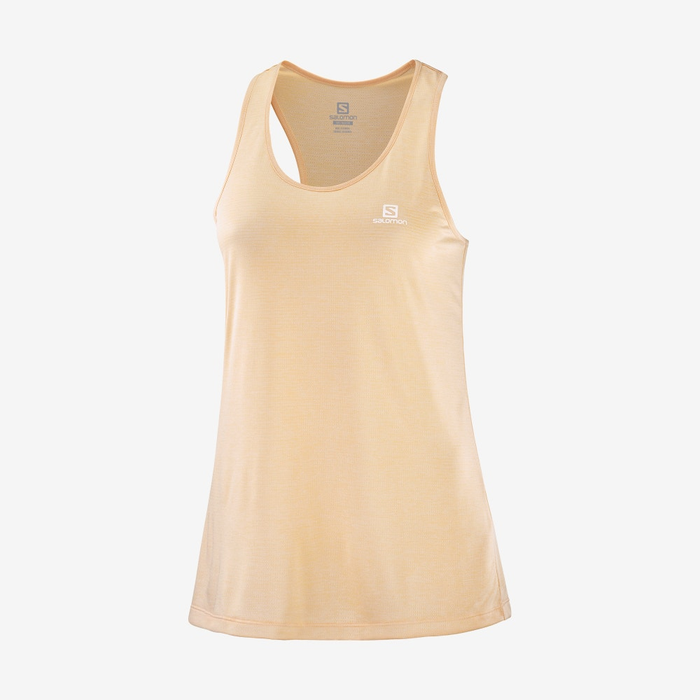 SALOMON sleeveless shirt Agile Tank W almond cream/nude/heather
