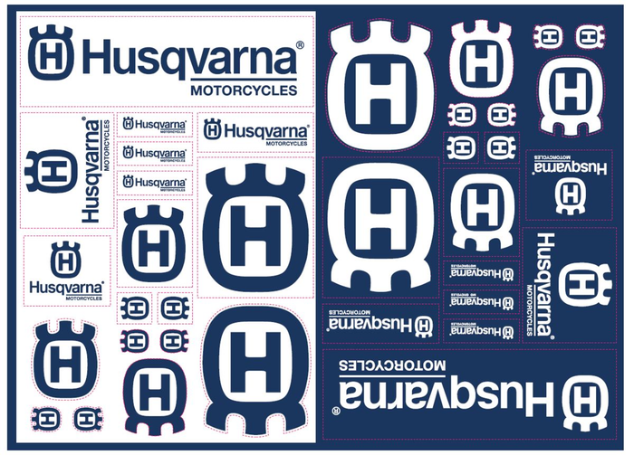 HUSQVARNA uzlīmju kompl Sticker Sheet