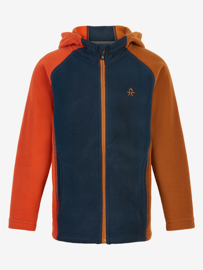 COLOR KIDS jaka ar kapuci Fleece JKT orange/blue/brown