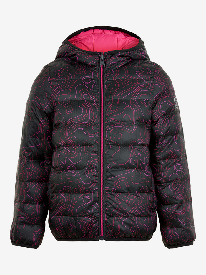 COLOR KIDS ziemas jaka Quilted Reversible AOP violet/pink