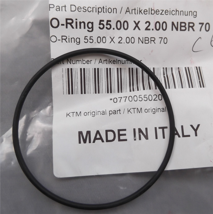 HUSQVARNA O-ring izpūtēja galam 55.00x2.00 NBR70 TC 85 '14-'17