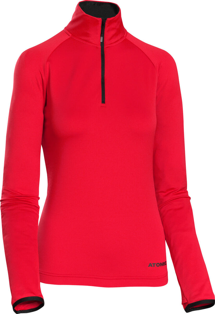 ATOMIC jacket W Snowcloud Fleece Zip Neck true red