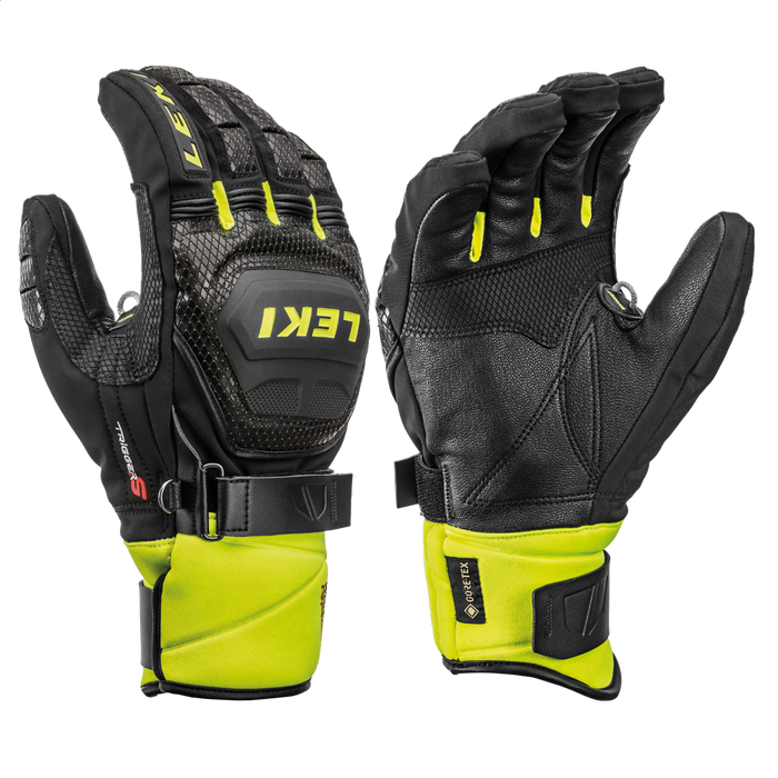 LEKI gloves WC Race Coach Flex S GTX black/ice lemon