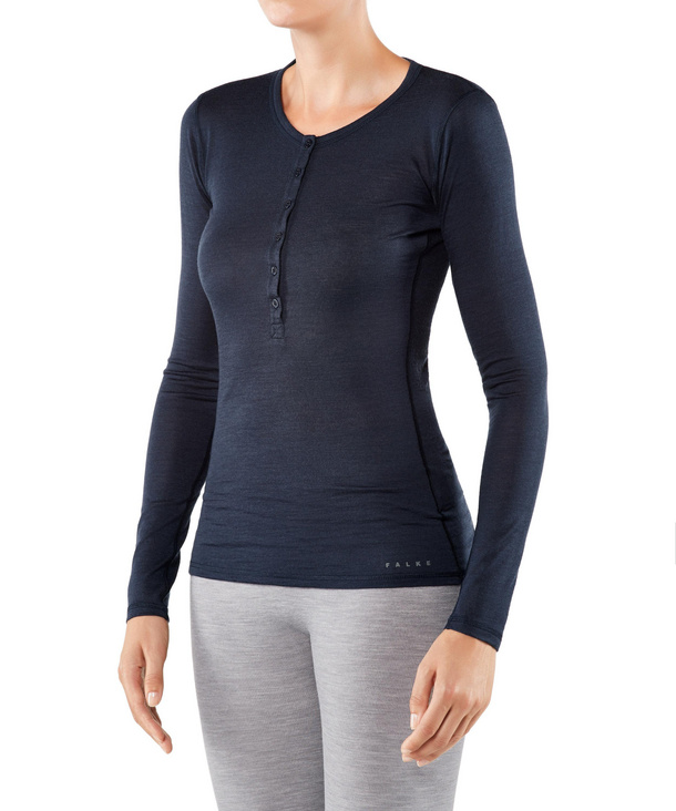 falke-termokrekls-ls-women-silk-wool-dark-blue