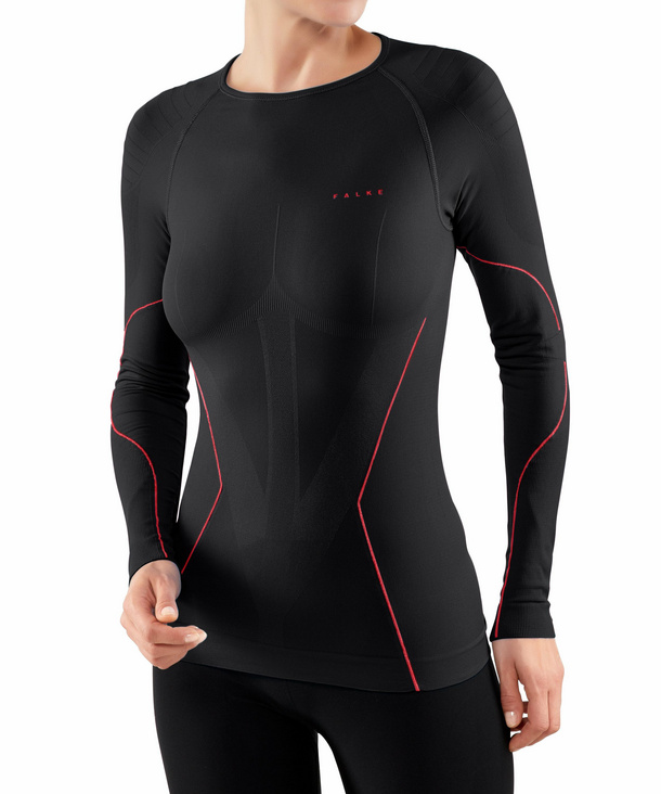 FALKE termokrekls LS Women Warm black/red