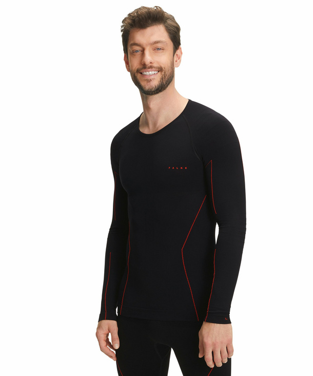 FALKE termokrekls LS Warm black/red