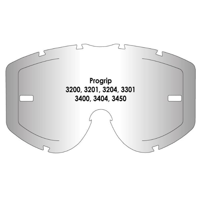 AIRSCREEN briļļu stiklīnš priekš Progrip 3200/3201/3204/3301/3400/3404/3450, caurspīdīgs