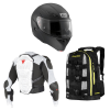 Motorcycle protective equipment/helmets and bags