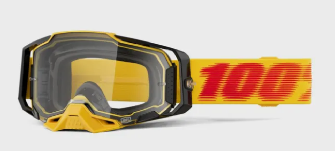 100% brilles Armega Tetsu czerwono-pomarańczowe z przezroczystymi szkłami