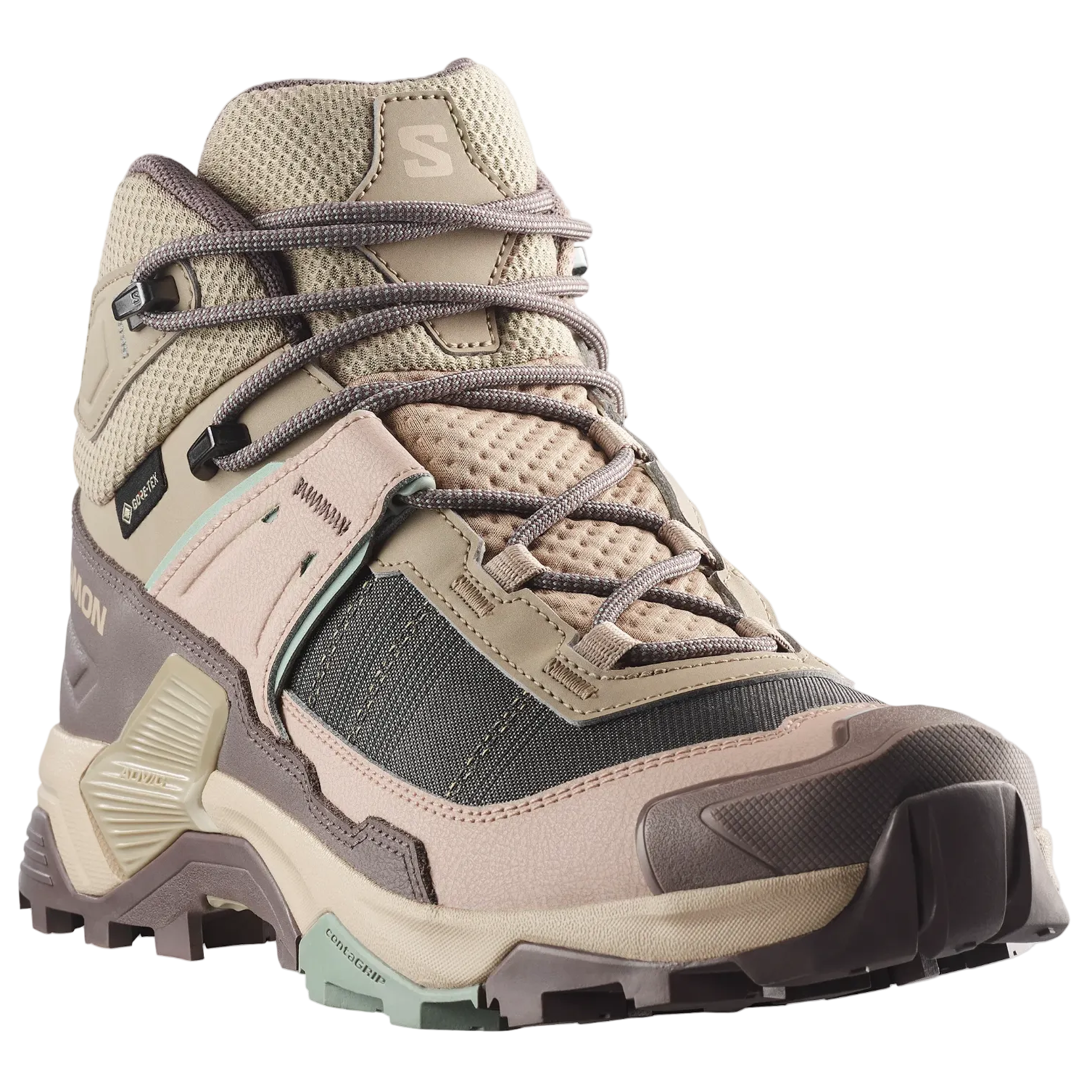 SALOMON sko X Ultra 5 Mid GTX W iron/desert tan/green milieu