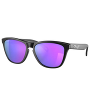 OAKLEY saulesbrilles Frogskins matētas melnas ar prizm violetu