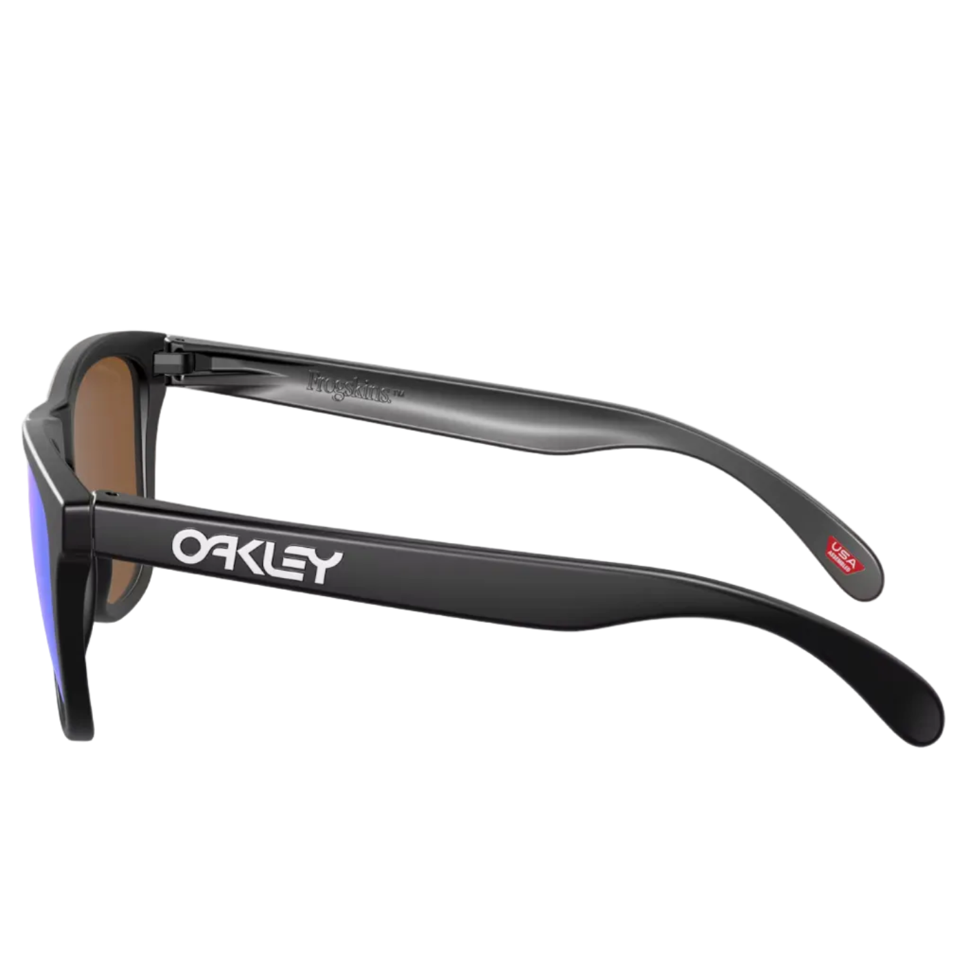 OAKLEY saulesbrilles Frogskins matētas melnas ar prizm violetu