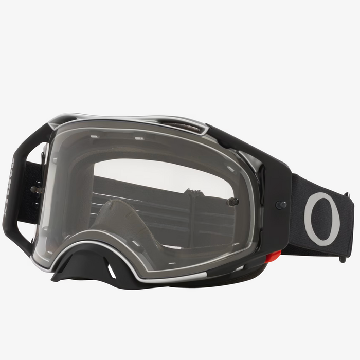 OAKLEY MX aizsargbrilles Airbrake Tuff Block matētas melnas/sudraba ar caurspīdīgiem stikliņiem