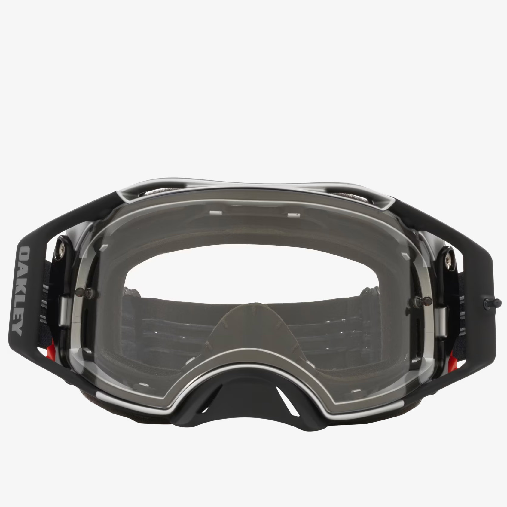 OAKLEY MX goggles Airbrake Tuff Block matt black/silver w/clear