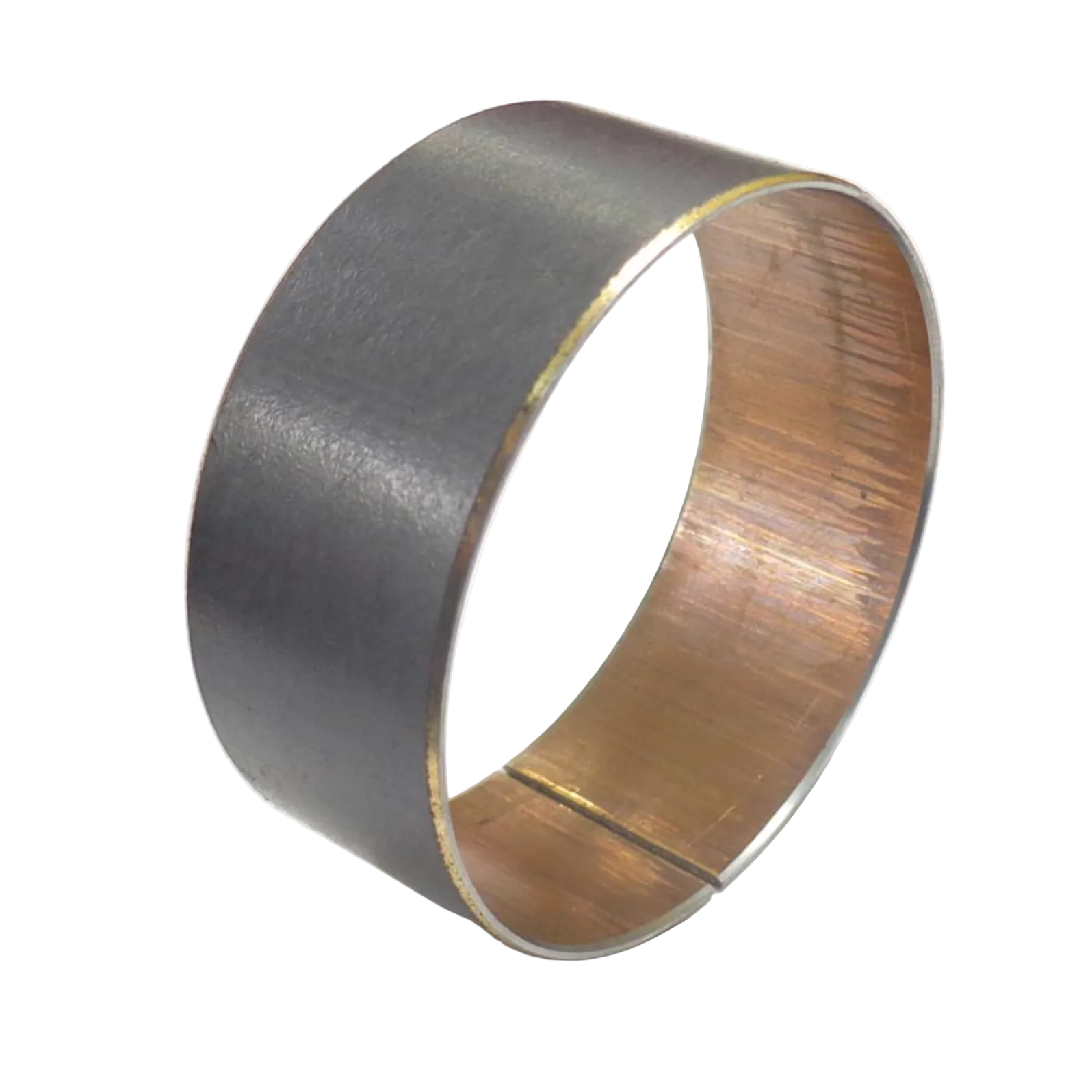 Two metallic rings with a gradient effect on a white background
