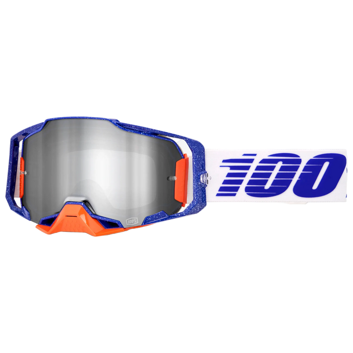 100% brilles Armega Lavingaad blue/orange w/mirror silver flash