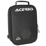 Black shoe bag with Acerbis logo on a white background